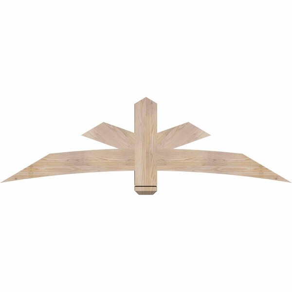Ekena Millwork Alberta Smooth Timber Gable Bracket, Douglas Fir, 72"W x 21"H x 5 1/2"D x 5 1/2"F, 7/12 Pitch GBW072X21X0606ALB00SDF - main